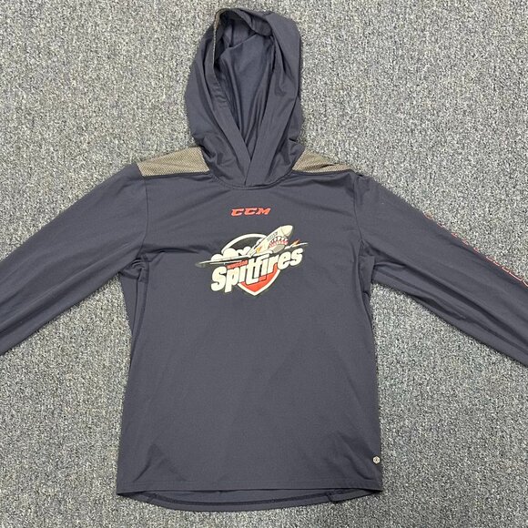 CCM Windsor Spitfire Hooded Long Sleeve T Shirt Sz M - Picture 1 of 10